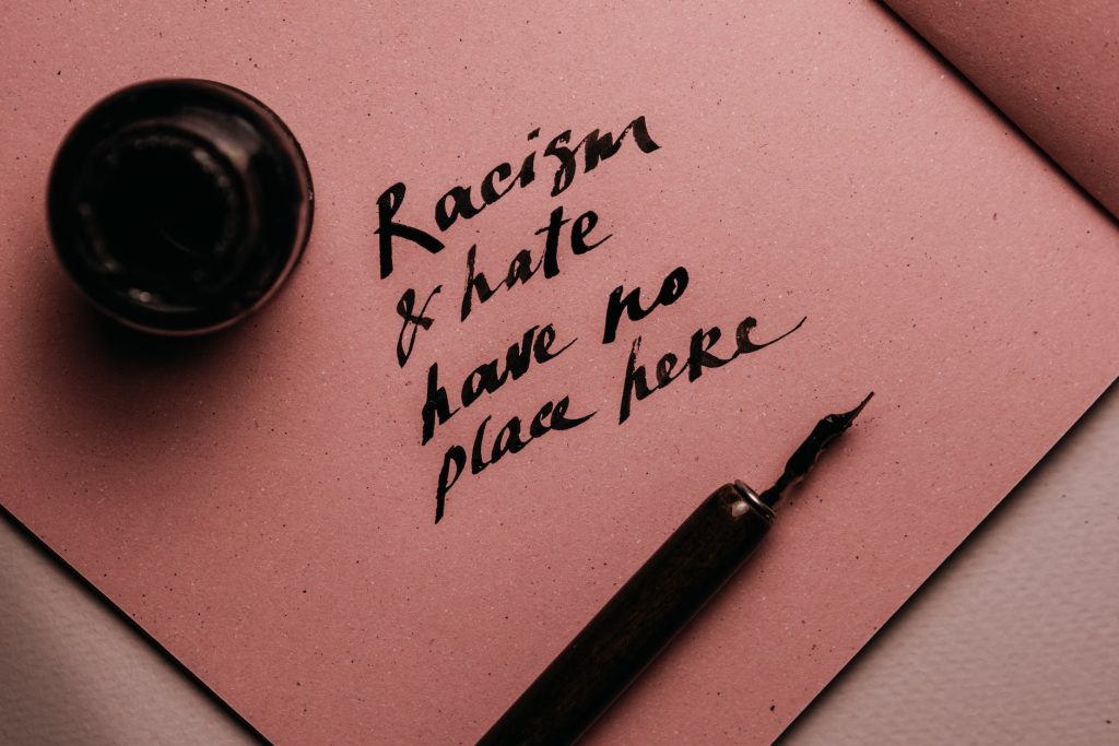 handwritten message in black ink